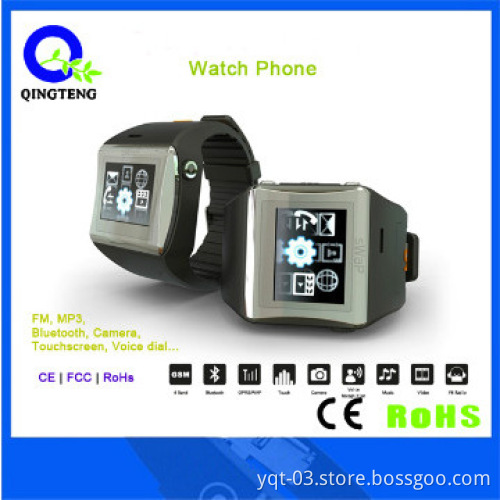 Silicone strap watch phone with voice dial function